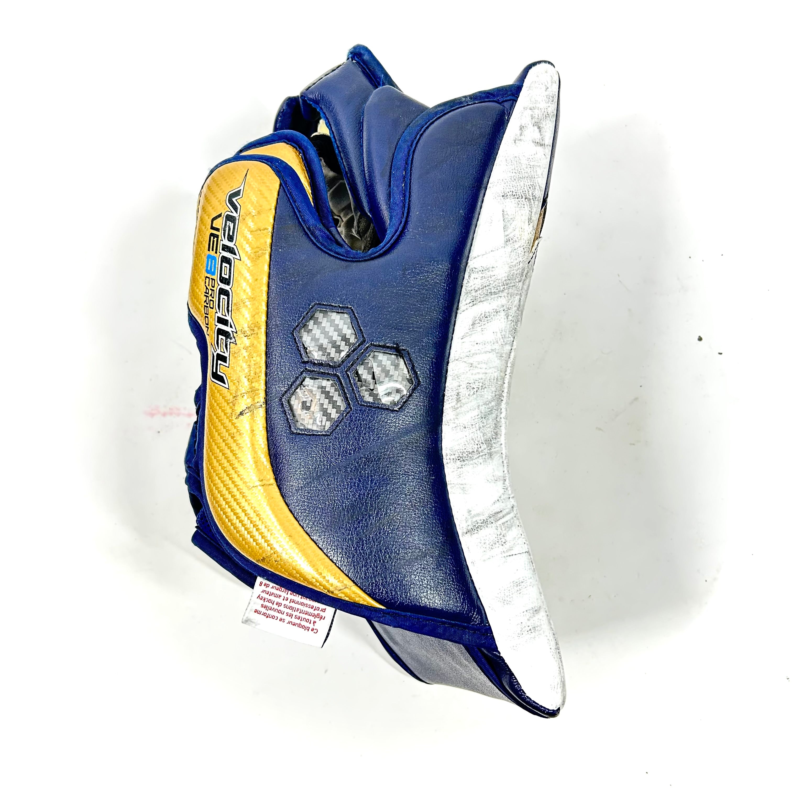 Vaughn Velocity VE8 - Bloqueur de gardien de but Pro Stock d'occasion (bleu/or)